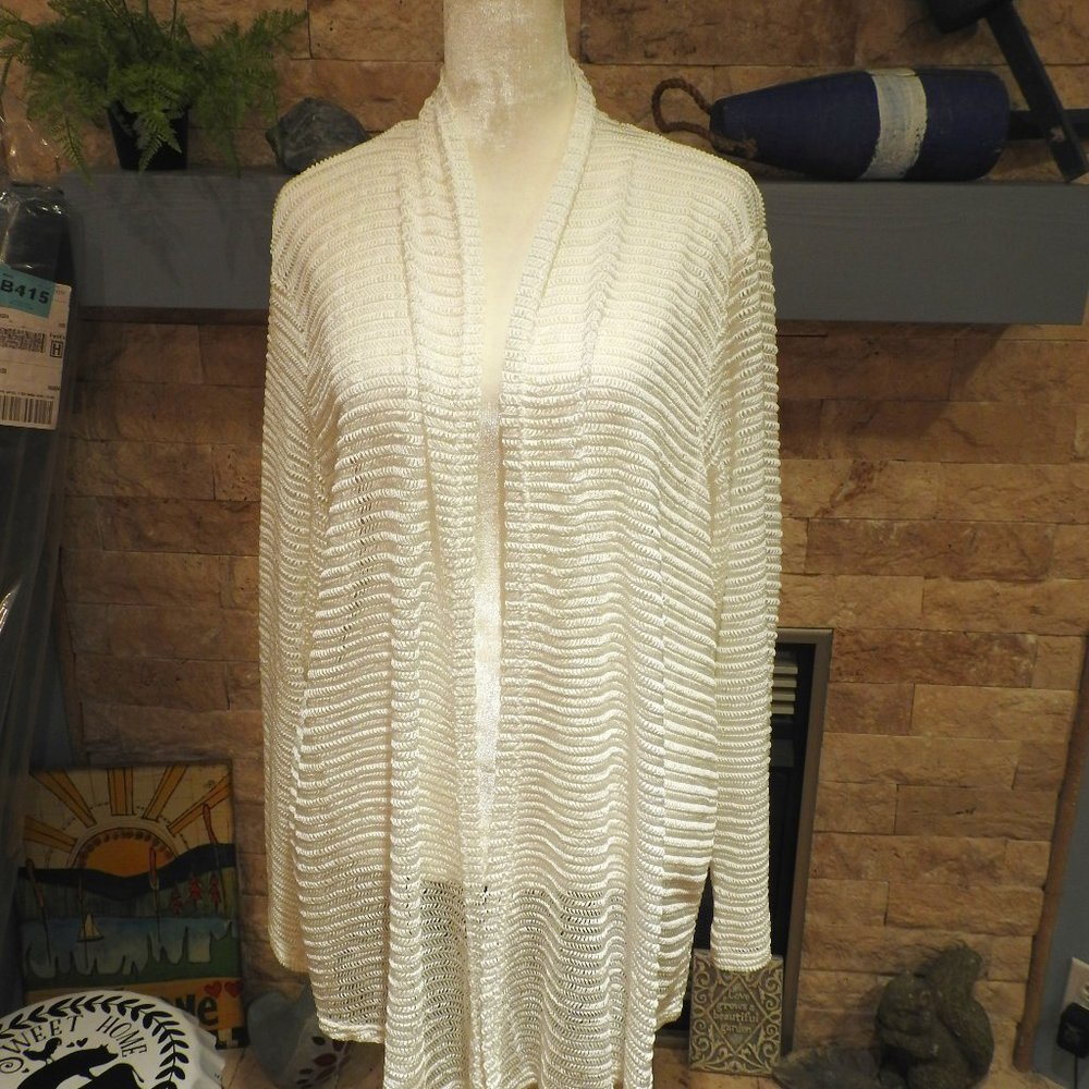 LeMode white cardigan.